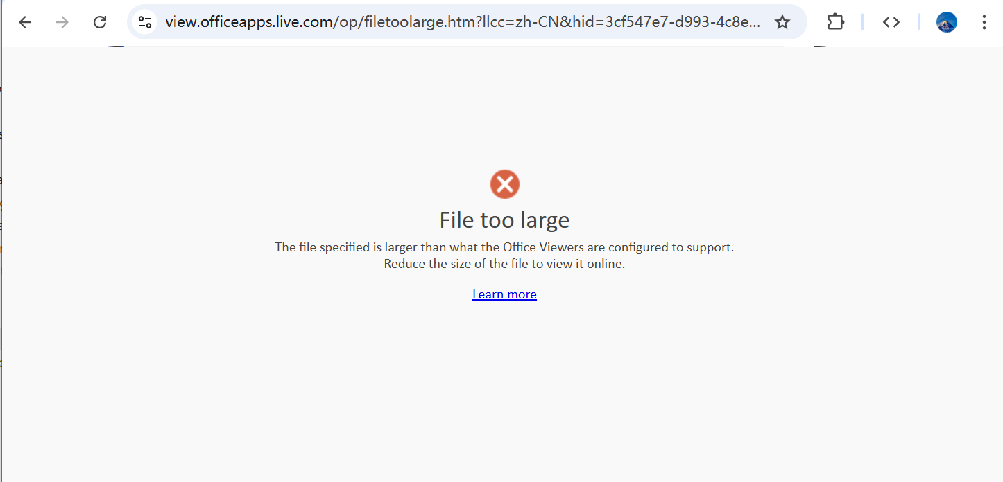 MS File Too Large